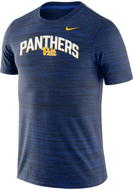 Pitt Panthers Blue Nike Velocity Team Issue Short Sleeve T Shirt