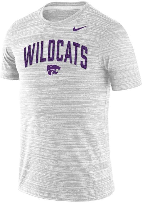 K-State Wildcats White Nike Velocity Team Issue Short Sleeve T Shirt