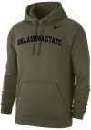 Main image for Nike Oklahoma State Cowboys Mens Olive Club Fleece Arch Name Long Sleeve Hoodie