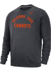 Main image for Nike Oklahoma State Cowboys Mens Grey Club Fleece Arch Name Long Sleeve Crew Sweatshirt