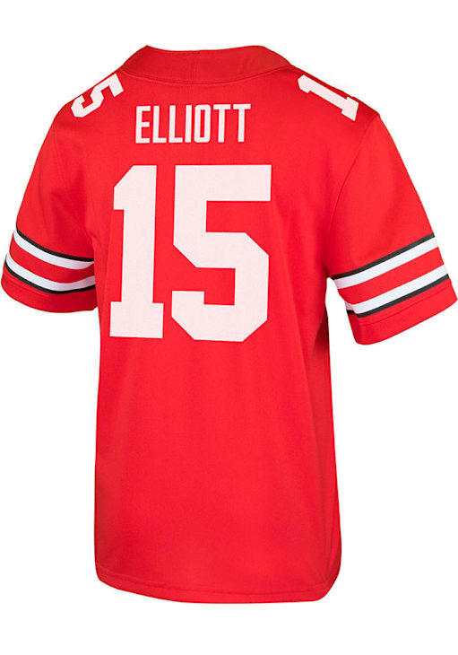 Ezekiel Elliott Youth Red Ohio State Buckeyes Name and Number