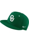 Main image for Nike Oklahoma Sooners Mens Green Aero True On-Field Baseball Fitted Hat