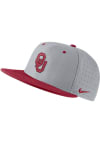 Main image for Nike Oklahoma Sooners Mens Grey Aero True On-Field Baseball Fitted Hat