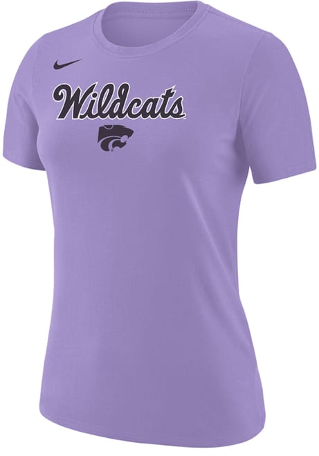 K-State Wildcats Lavender Nike Wildcats Script Short Sleeve T-Shirt