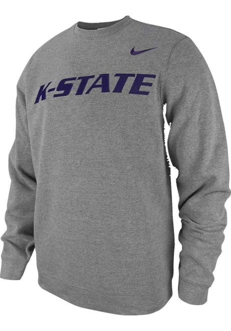 Mens K-State Wildcats Black Nike School Wordmark Crew Sweatshirt