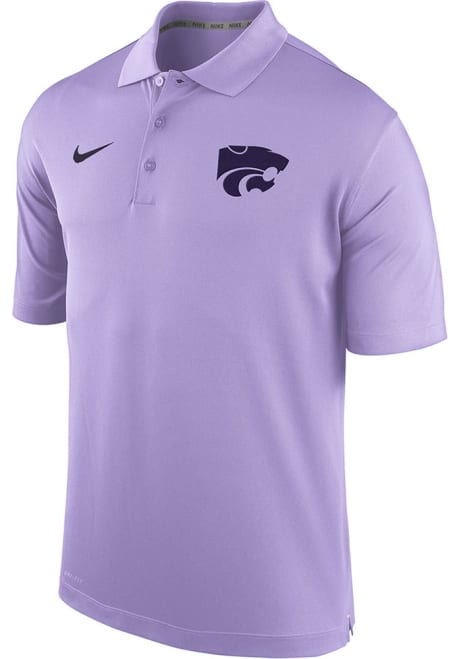 Mens K-State Wildcats Lavender Nike Powercat Varsity Short Sleeve Polo Shirt