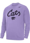 Main image for Nike K-State Wildcats Mens Lavender Script Club Fleece Long Sleeve Crew Sweatshirt