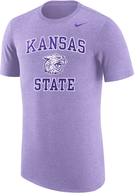 K-State Wildcats Lavender Nike Vault Number One Triblend Short Sleeve Fashion T Shirt