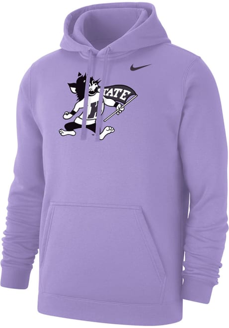 Mens K-State Wildcats Lavender Nike Willie Club Fleece Hooded Sweatshirt