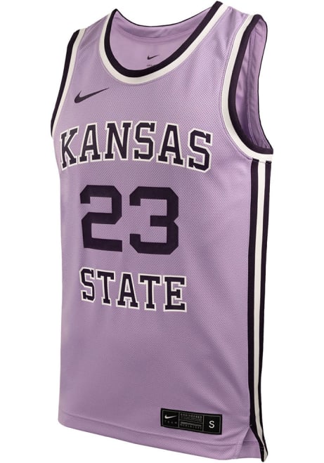 Mens K-State Wildcats Lavender Nike Retro Replica Basketball Jersey