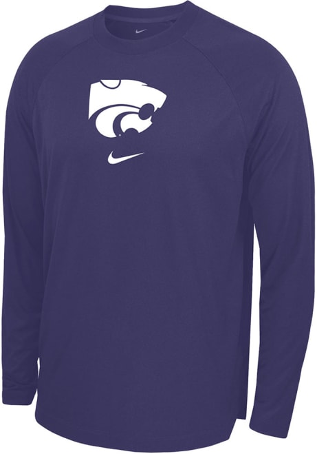 Mens K-State Wildcats Purple Nike Spotlight Authentics Long Sleeve T-Shirt