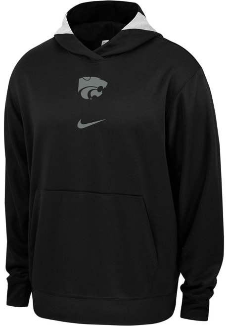 Mens K-State Wildcats Black Nike Spotlight Authentics Long Sleeve Hoodie