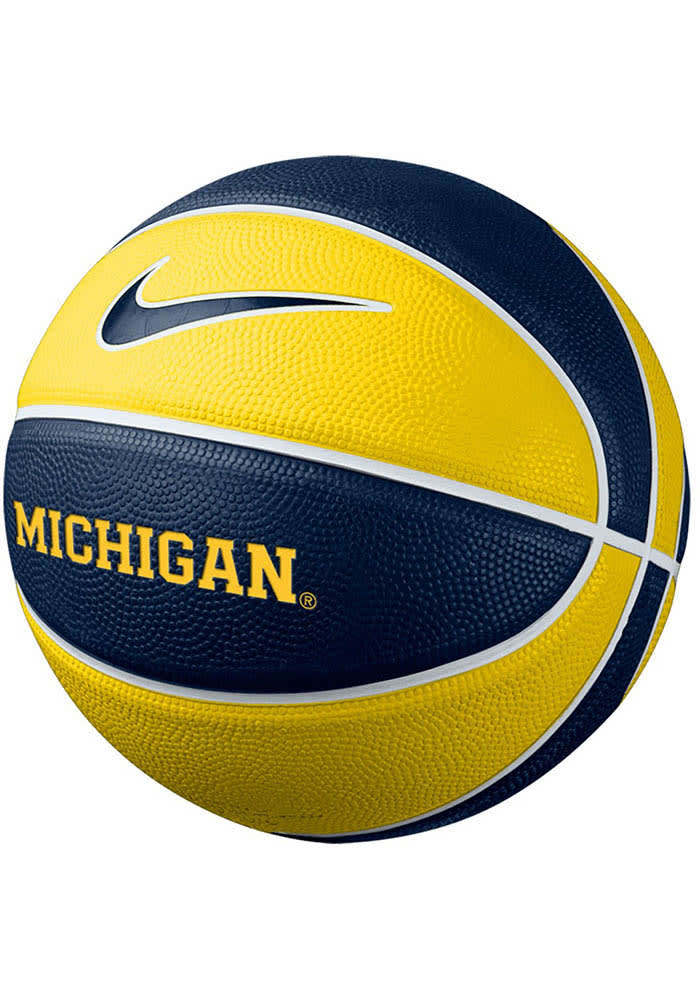 Nike Michigan Wolverines YELLOW Training Rubber Basketball - 19865055