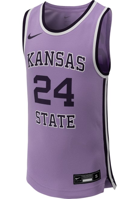 Youth K-State Wildcats Lavender Nike Retro Replica Basketball Jersey Jersey