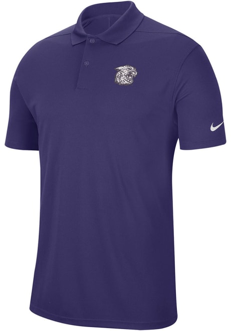 Mens K-State Wildcats Purple Nike Victory Vintage Logo Short Sleeve Polo Shirt