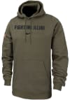 Main image for Mens Illinois Fighting Illini Olive Nike Military Hooded Sweatshirt