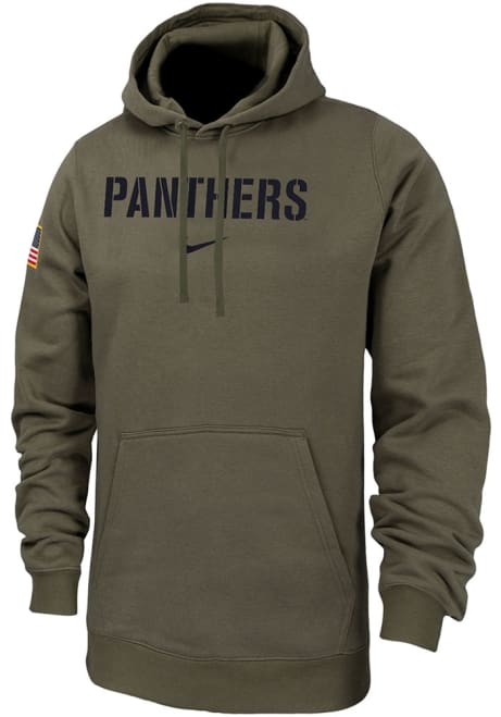 Mens Pitt Panthers Olive Nike Military Hooded Sweatshirt