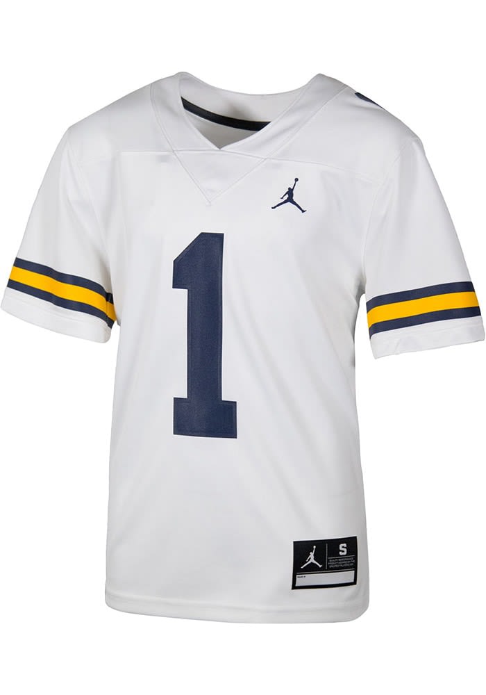 Youth Michigan Wolverines White Nike Alt No 1 Football Jersey Jersey