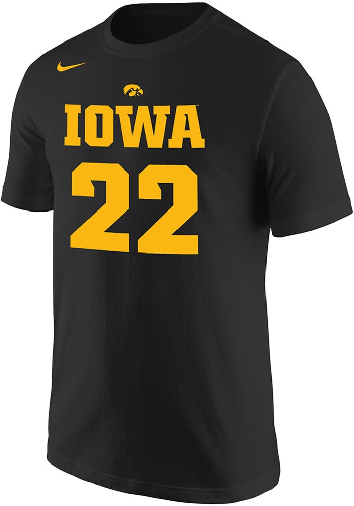 Caitlin Clark Mens BLACK Iowa Hawkeyes Name and Number Core Player