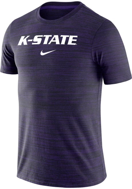 K-State Wildcats Purple Nike Velocity Team Issue Short Sleeve T Shirt