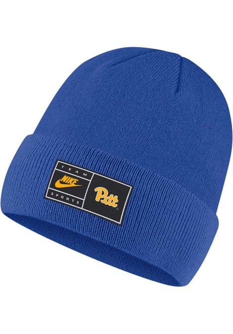 Pitt Panthers Nike Cuffed Beanie Mens Knit Hat - Blue