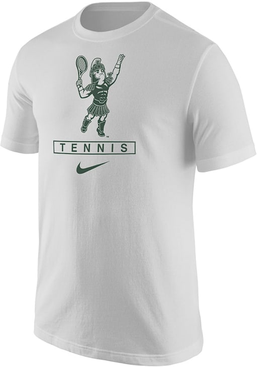 Nike Michigan State Spartans WHITE Sparty Playing Tennis Short