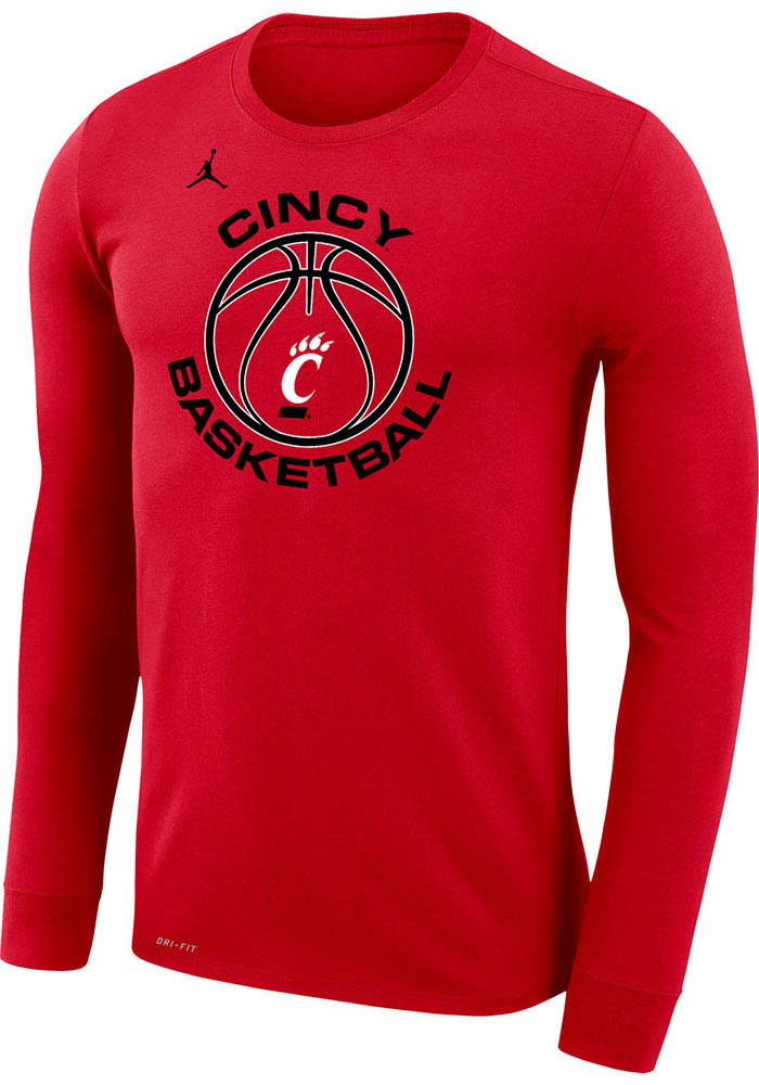 Red long sleeve jordan shirt deals