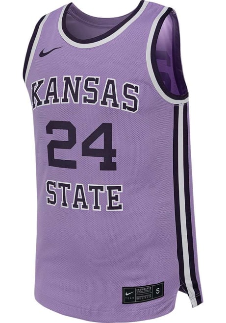 Mens K-State Wildcats Lavender Nike Replica Basketball Jersey