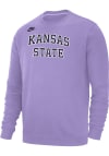 Main image for Nike K-State Wildcats Mens Lavender Club Fleece Long Sleeve Crew Sweatshirt
