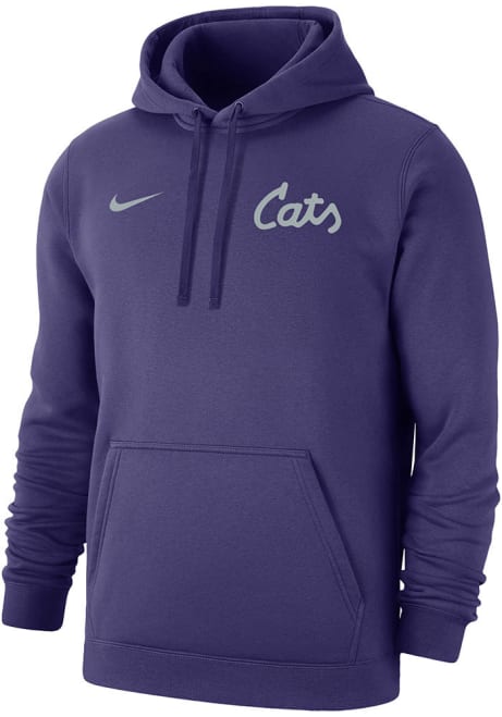 Mens K-State Wildcats Purple Nike Club Fleece Hooded Sweatshirt