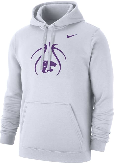 Mens K-State Wildcats White Nike Basketball Mascot Hooded Sweatshirt