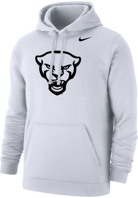 Mens Pitt Panthers White Nike Club Fleece Hooded Sweatshirt