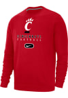 Main image for Nike Cincinnati Bearcats Mens Red Club Fleece Long Sleeve Crew Sweatshirt