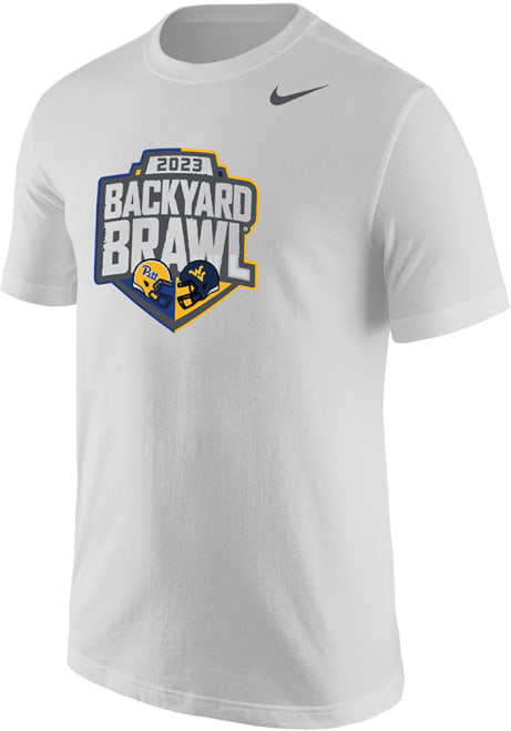 Pitt Panthers White Nike Backyard Brawl Official Logo Short Sleeve T Shirt