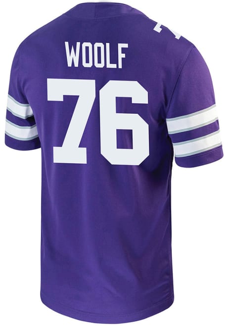 Brock Woolf Nike Mens Purple K-State Wildcats Game Name And Number Football Jersey