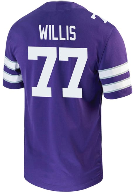 Carver Willis Nike Mens Purple K-State Wildcats Game Name And Number Football Jersey