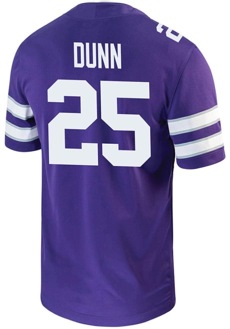 Collin Dunn Nike Mens Purple K-State Wildcats Game Name And Number Football Jersey
