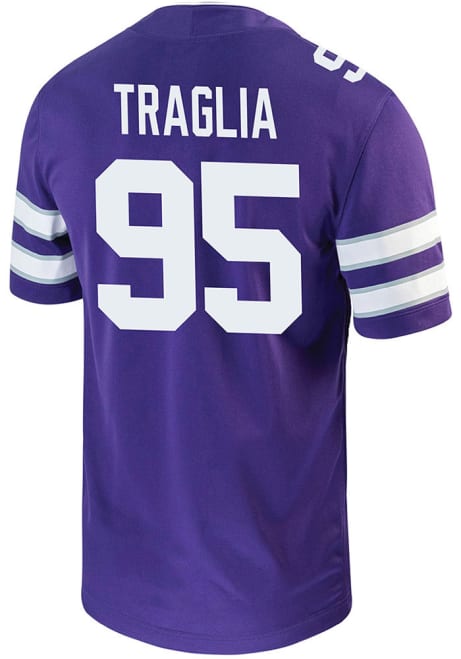 George Traglia Nike Mens Purple K-State Wildcats Game Name And Number Football Jersey