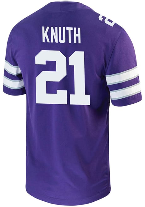 Jacob Knuth Nike Mens Purple K-State Wildcats Game Name And Number Football Jersey