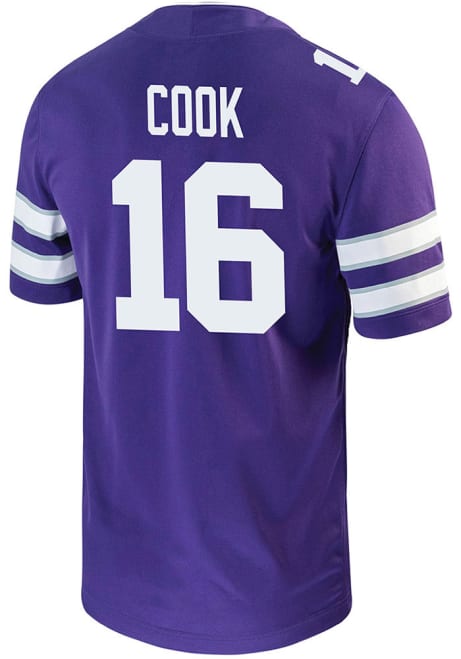 Jayden Cook Nike Mens Purple K-State Wildcats Game Name And Number Football Jersey