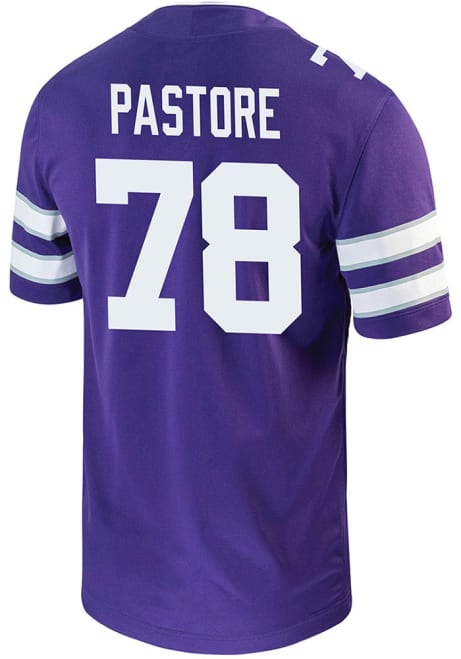 John Pastore Nike Mens Purple K-State Wildcats Game Name And Number Football Jersey