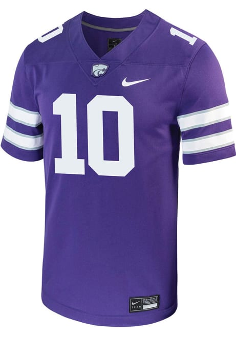 Keagan Johnson Nike Mens Purple K-State Wildcats Game Name And Number Football Jersey