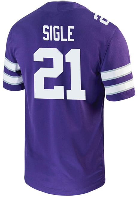 Marques Sigle Nike Mens Purple K-State Wildcats Game Name And Number Football Jersey