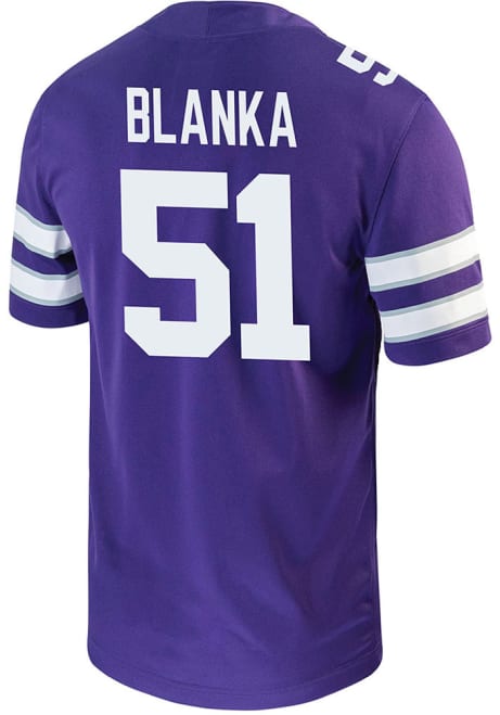 Shadryon Blanka Nike Mens Purple K-State Wildcats Game Name And Number Football Jersey