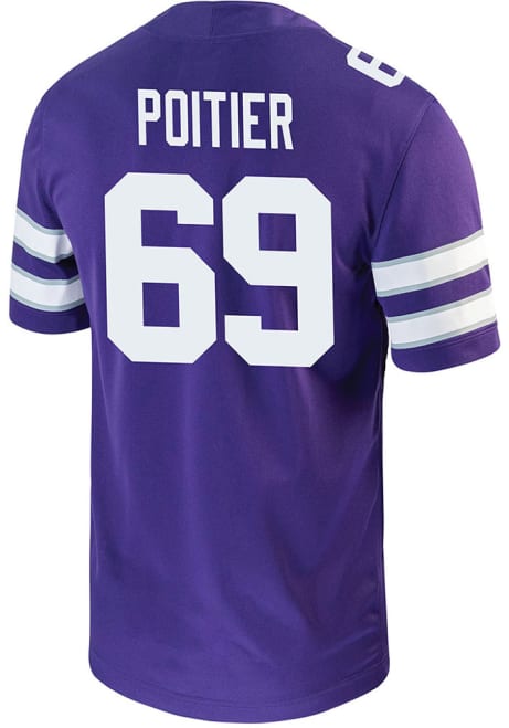 Taylor Poitier Nike Mens Purple K-State Wildcats Game Name And Number Football Jersey