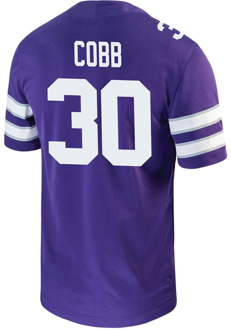 Teagan Cobb Nike Mens Purple K-State Wildcats Game Name And Number Football Jersey