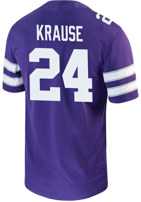 Trey Krause Nike Mens Purple K-State Wildcats Game Name And Number Football Jersey