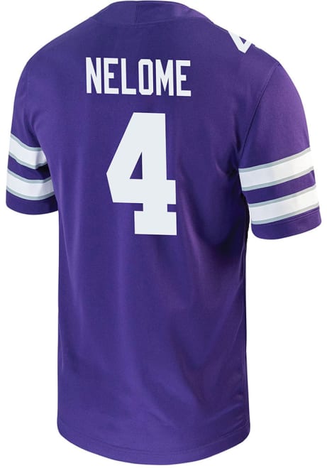Tyler Nelome Nike Mens Purple K-State Wildcats Game Name And Number Football Jersey