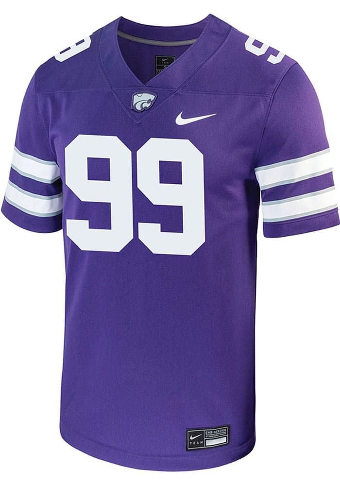 Uso Seumalo Mens PURPLE K-State Wildcats NIL Game Football Jersey