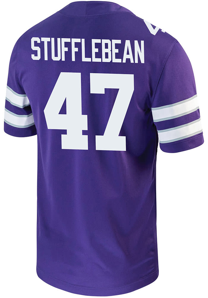 Cody Stufflebean Mens PURPLE K-State Wildcats NIL Game Football